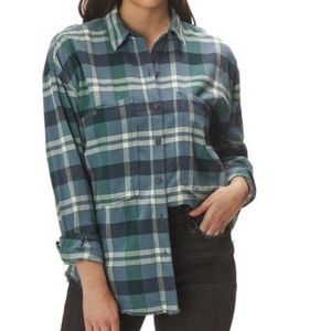 FREE PEOPLE Winter Sea Plaid Top